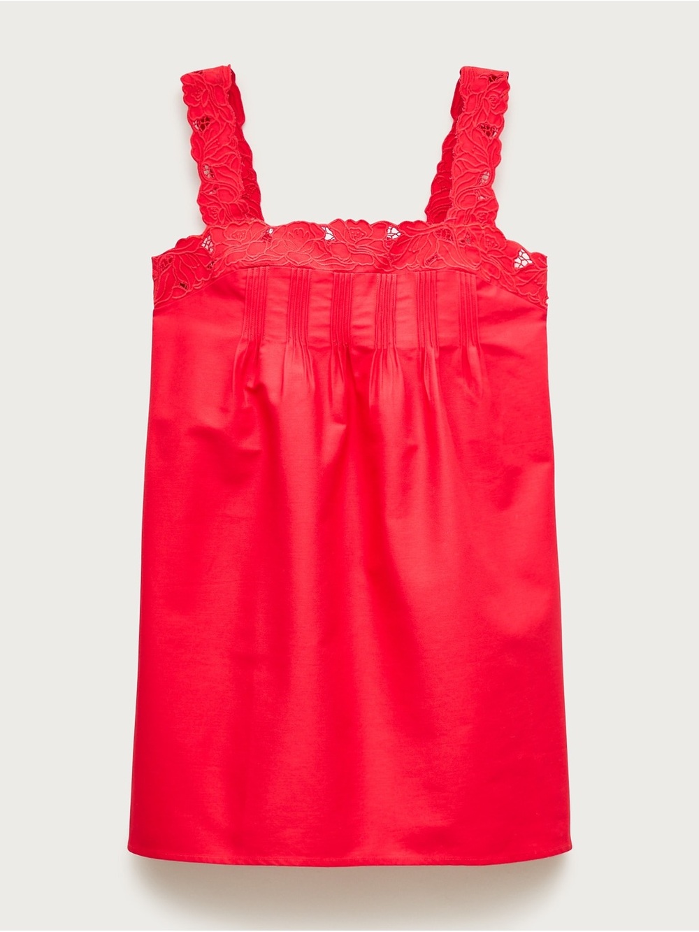 NWT J.Crew Ondine Embroidered Cotton Poplin Shift Dress Red S